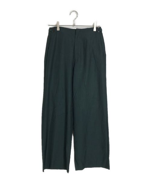 Graphpaper（グラフペーパー）Graphpaper (グラフペーパー) Wool Cupro Adjustable Waisted Trousers グリーンの古着・服飾アイテム