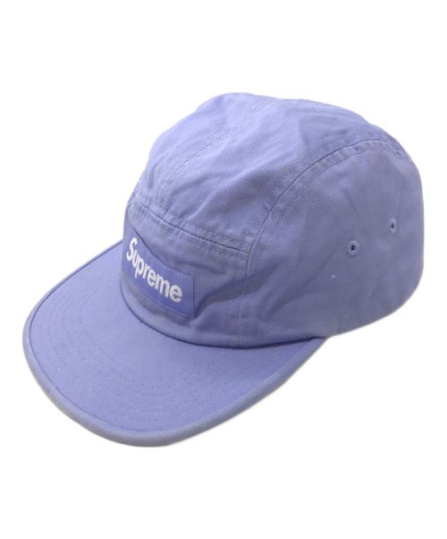 SUPREME（シュプリーム）SUPREME (シュプリーム) Washed Chino Twill Camp Cap レザーストラップ レザーバックル パープル サイズ:実寸参照の古着・服飾アイテム