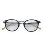 OLIVER PEOPLES WESTオリバーピープルズウエスト）の古着「Mandeville OLIVER PEOPLES WEST オリバーピープルズウェスト　アイウェア　ブルー　ゴールド」｜ブルー×ゴールド