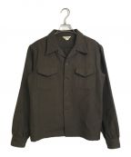 Blurred CLOTHINGブラードクロージング）の古着「WOOL OPEN COLLAR SHIRTS」｜ブラウン