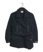 Blurred CLOTHINGブラードクロージング）の古着「DOUBLE BREASTED WOOL COAT」｜ブラック