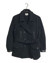 Blurred CLOTHING（ブラードクロージング）の古着「DOUBLE BREASTED WOOL COAT」｜ブラック