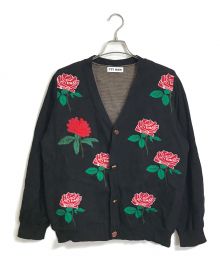 TTT MSW（ティー）の古着「Rose Jacquard Knit Cardigan」｜ブラック