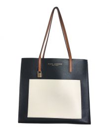 MARC JACOBS（マークジェイコブス）の古着「A4対応ロゴトートバッグ　MARC JACOBS マークジェイコブス　ブラック　ホワイト　ブラウン　」｜ブラック×ホワイト