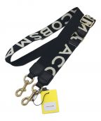 MARC JACOBSマークジェイコブス）の古着「THE THIN LOGO WEBBING STRAP」｜ブラック×ホワイト