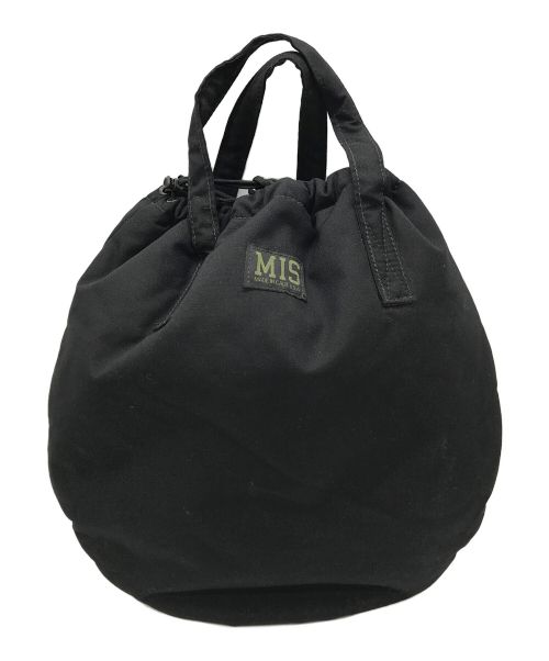 MIS MADE IN CALIF.USA（エムアイエス）MIS MADE IN CALIF.USA (エムアイエス) UK HELMET BAG ヘルメットバッグ　巾着バッグ　ハンドバッグ ブラック サイズ:実寸参照の古着・服飾アイテム