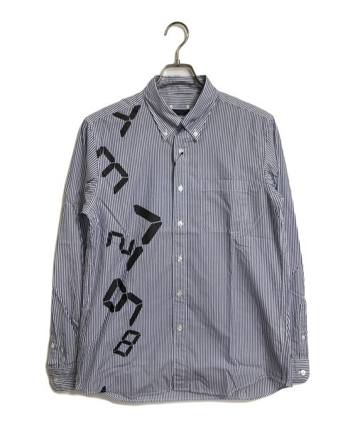 SOPHNET.（ソフネット）SOPHNET. (ソフネット) TIME WATERFALL B.D SHIRT  タイムウォーターフォール　ボタンダウンシャツ　宮島達男 18AW　長袖シャツ　日本製 ブルー サイズ:Mの古着・服飾アイテム