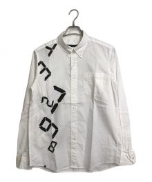 SOPHNET.（ソフネット）の古着「TIME WATERFALL B.D SHIRT  タイムウォーターフォール　ボタンダウンシャツ　宮島達男 18AW　長袖シャツ　日本製」｜ホワイト