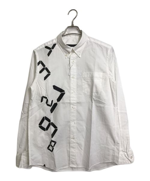 SOPHNET.（ソフネット）SOPHNET. (ソフネット) TIME WATERFALL B.D SHIRT  タイムウォーターフォール　ボタンダウンシャツ　宮島達男 18AW　長袖シャツ　日本製 ホワイト サイズ:Mの古着・服飾アイテム