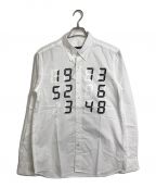 SOPHNET.ソフネット）の古着「COUNTER B.D SHIRT カウンターボタンダウンシャツ　宮島達男 18AW　長袖シャツ　日本製」｜ホワイト