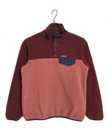 Patagonia（パタゴニア）の古着「ライトウェイト　シンチラ　スナップT プルオーバー　フリースジャケット　フリーストップス」｜レッド×ピンク