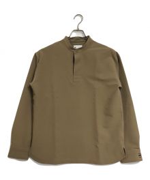 halfTen canterbury（ハーフテン カンタベリー）の古着「FIELD STAND COLLAR PULLOVER JERSEY  フィールドスタンドカラープルオーバー　長袖シャツ」｜ベージュ