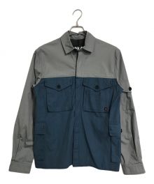 ARKAIR（アークエアー）の古着「5POCKET OVERSHIRT 5ポケット　オーバーサイズシャツ」｜ブルー×グレー