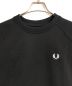 FRED PERRY (フレッドペリー) Taped Crew Neck Sweatshirt テープクルーネックスウェット　ワンポイント刺繍スウェット　長袖 ブラック サイズ:XS：7000円