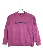 SUPREMEシュプリーム）の古着「20AW Futura Logo Crewneck クルーネックスウェット　ロゴスウェット　カナダ製」｜ピンク