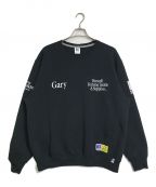 RUSSELL ATHLETIC×GARY YAMAMOTOラッセルアスレチック×ゲーリーヤマモト）の古着「スウェット Multi Logo Print'Dri-Power Crew Shirt」｜ブラック