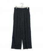 MAISON SPECIALメゾンスペシャル）の古着「ツータックワイドパンツ Lyocell Twill Chambray Two-Tuck Wide Pants」｜ブラック