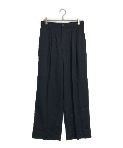 MAISON SPECIAL（メゾンスペシャル）MAISON SPECIAL (メゾンスペシャル) ツータックワイドパンツ Lyocell Twill Chambray Two-Tuck Wide Pants ブラック サイズ:Sの古着・服飾アイテム