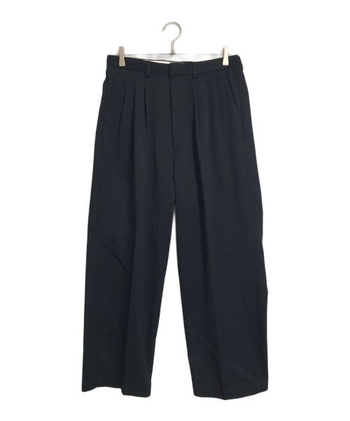 MAISON SPECIAL（メゾンスペシャル）MAISON SPECIAL (メゾンスペシャル) タックパンツ Triacetate Three-Tuck Wide Pants ブラック サイズ:Sの古着・服飾アイテム