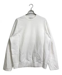 Graphpaper×L'ECHOPPE（グラフペーパー×レショップ）の古着「レショップ 別注 22SS Compact Terry Roll-Up Sleeve Crew Neck」｜ホワイト