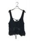 LEINWANDE (ラインヴァンド) Fringe Knit Tank Top ニットビスチェ ブラック サイズ:FREE：8000円