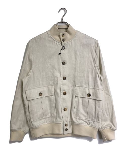 VALSTAR（ヴァルスター）VALSTAR (ヴァルスター) Valstarino Jacket Stretch Linen ヴァルスタージャケット　ストレッチリネンジャケット　ライトアウター　イタリア製 アイボリー サイズ:46の古着・服飾アイテム