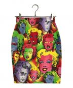 GIANNI VERSACE×ANDY WARHOLジャンニ・ヴェルサーチ×アンディウォーホル）の古着「Andy Warhol Marilyn Monroe Skirt アンディーウォーホルマリリンモンロースカート」｜マルチカラー