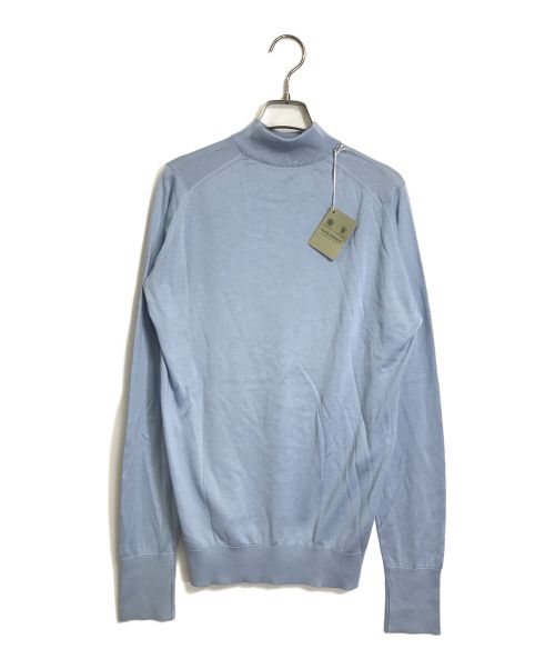 JOHN SMEDLEY（ジョンスメドレー）JOHN SMEDLEY (ジョンスメドレー) オークデール  OAKDALE  30G シーアイランド コットン 長袖  モックネック ニット  EASYFIT スカイブルー サイズ:S 未使用品の古着・服飾アイテム