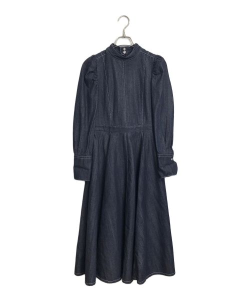 foufou（フーフー）foufou (フーフー) デニムワンピース denim classical dress デニムクラシカルドレス インディゴの古着・服飾アイテム