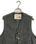 SUGAR CANE (シュガーケーン) JEAN CORD WORK VEST ブラック×ホワイト サイズ:38：8000円