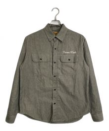 HUMAN MADE（ヒューマンメイド）の古着「ワークシャツ SALT & PEPPER WORK SHIRT」｜グレー