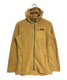 Patagonia（パタゴニア）の古着「R1エア・フルジップ・フーディ　パーカー　スポーツ　アウトドア」｜イエロー