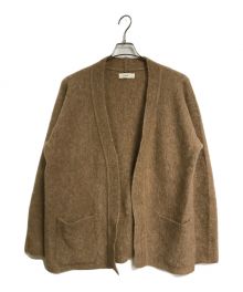 UNFIL（アンフィル）の古着「stretch superkid mohair cardigan モヘアカーディガン　日本製」｜ベージュ