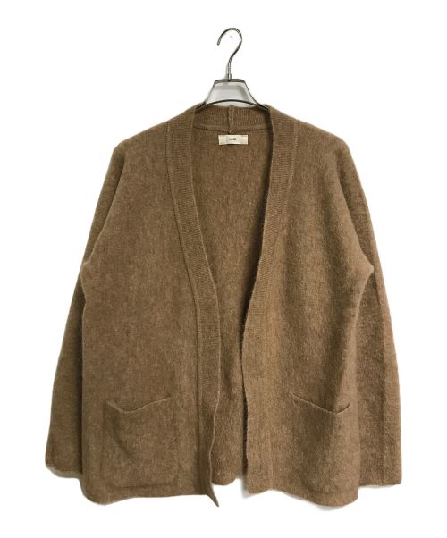 UNFIL（アンフィル）unfil (アンフィル) stretch superkid mohair cardigan モヘアカーディガン　日本製 ベージュ サイズ:5の古着・服飾アイテム