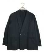 AURALEEオーラリー）の古着「Tropical Wool Double-Breasted Jacket ダブルジャケット　日本製」｜ブラック