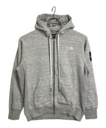 THE NORTH FACE（ザ ノース フェイス）の古着「スクエアロゴフルジップ Square Logo Full Zip パーカー　フーディー」｜グレー