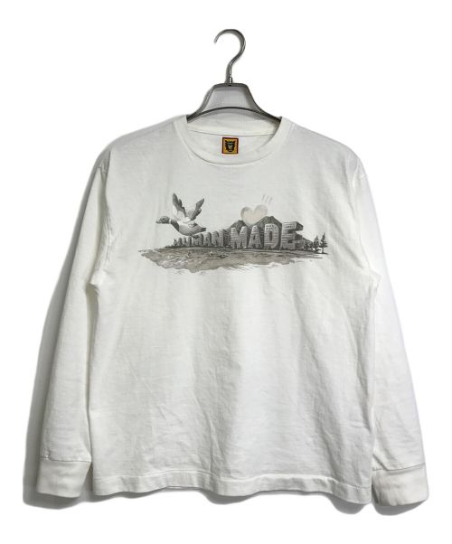 HUMAN MADE（ヒューマンメイド）HUMAN MADE (ヒューマンメイド) Graphic L/S T-Shirt ホワイト サイズ:Sの古着・服飾アイテム