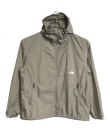 THE NORTH FACE（ザ ノース フェイス）の古着「コンパクトジャケット　ナイロンジャケット　ロゴ刺繍ジャケット　薄手ジャケット　ライトアウター」｜グレー