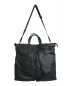 SLOW&Co (スローアンドコー) BEAMS (ビームス) 別注 1973 HELMET BAG SOFT LEATHER M ソフトレザーヘルメットバッグ　2WAYバッグ ブラック サイズ:実寸参照：20000円