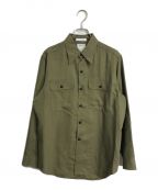 MADISON BLUEマディソンブルー）の古着「HAMPTON SHIRT NIDOM ニドムバイオ加工 ハンプトンシャツ」｜カーキ