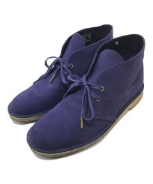 CLARKS（クラークス）の古着「チャッカーブーツ　ハイカット　メンズシューズ　パープル」｜パープル