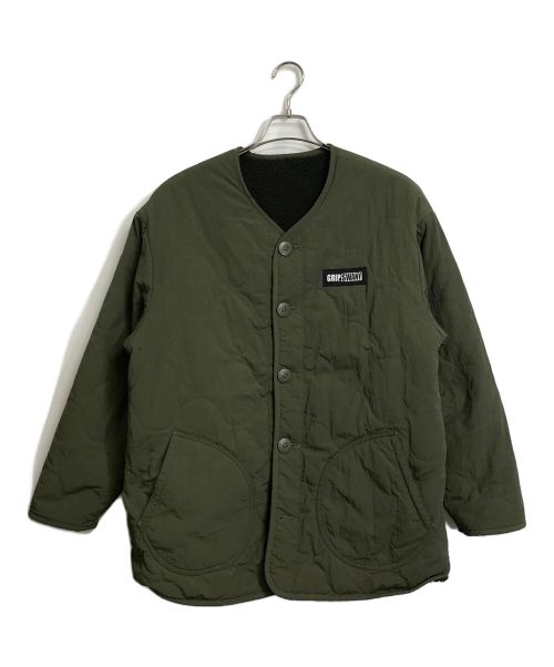 GRIP SWANY（グリップスワニー）GRIP SWANY (グリップスワニー) キルティングジャケット Reversible Quilt JKT Olive オリーブ サイズ:Mの古着・服飾アイテム