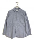 Manual Alphabetマニュアル アルファベット）の古着「SUPIMA OX ROUND COLOR SHIRT  スーピマオックスラウンドカラーシャツ 日本製」｜ブルー