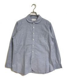 Manual Alphabet（マニュアル アルファベット）の古着「SUPIMA OX ROUND COLOR SHIRT  スーピマオックスラウンドカラーシャツ 日本製」｜ブルー