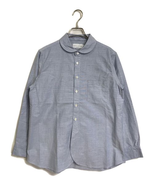 Manual Alphabet（マニュアル アルファベット）MANUAL ALPHABET (マニュアル アルファベット) SUPIMA OX ROUND COLOR SHIRT  スーピマオックスラウンドカラーシャツ 日本製 ブルーの古着・服飾アイテム