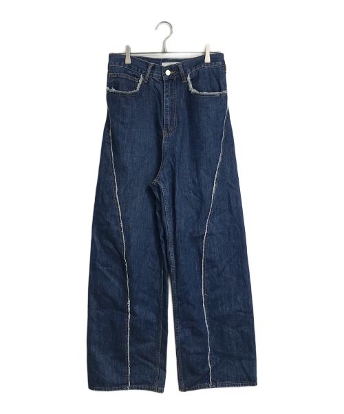 jieda（ジエダ）Jieda (ジエダ) SWITCHING OVER DENIM PANTS インディゴ サイズ:1の古着・服飾アイテム