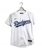 NIKE×Los Angeles Dodgers×MLBナイキ××エムエルビー）の古着「ドジャースゲームシャツ HOME ホーム ホームリミテッドプレーヤージャージ」｜ホワイト×ブルー