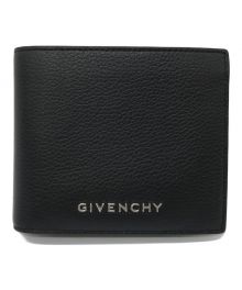 GIVENCHY（ジバンシィ）の古着「メタルロゴ二つ折り財布」｜ブラック