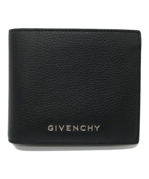 GIVENCHY（ジバンシィ）GIVENCHY (ジバンシィ) メタルロゴ二つ折り財布 ブラック サイズ:実寸参照の古着・服飾アイテム