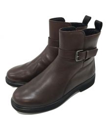 ECCO（エコー）の古着「ジョッパーブーツ METROPOLE AMSTERDAM LEATHER JODHPUR BOOTS ショートブーツ　ブラウン」｜ブラウン